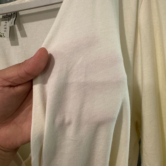 Sahalie Cream Wrap Blouse size XL 55% cotton - Picture 5 of 11